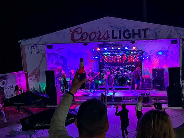 AC DC cover band on stage